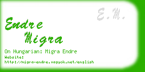 endre migra business card